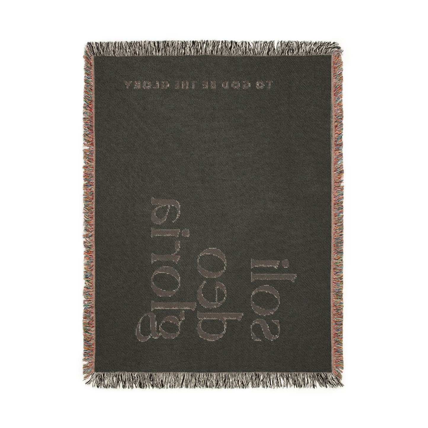 Woven Blanket — “Soli Deo Gloria” Reversible Inspirational Throw