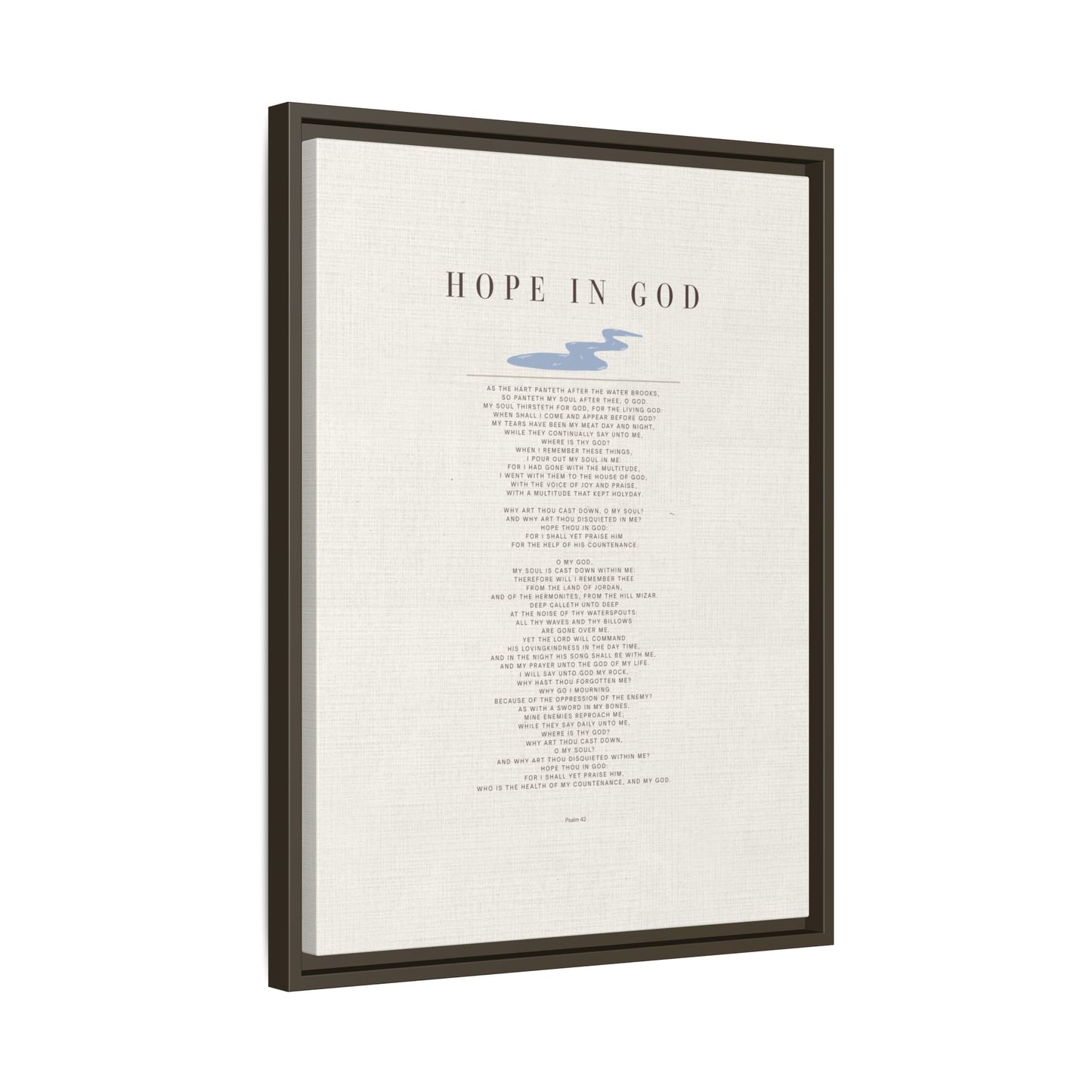 Hope in God Framed Canvas Print — Inspirational Religious Wall Art