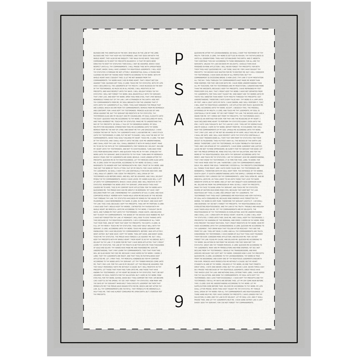 Psalm 119 Wall Tapestry — Wood Top Hanging Scripture Art