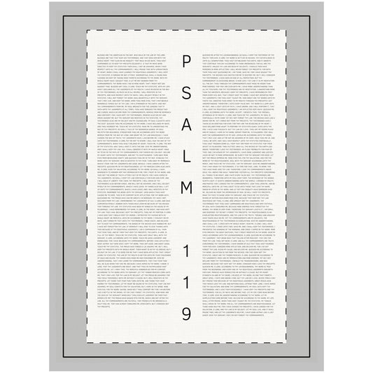 Psalm 119 Wall Tapestry — Wood Top Hanging Scripture Art