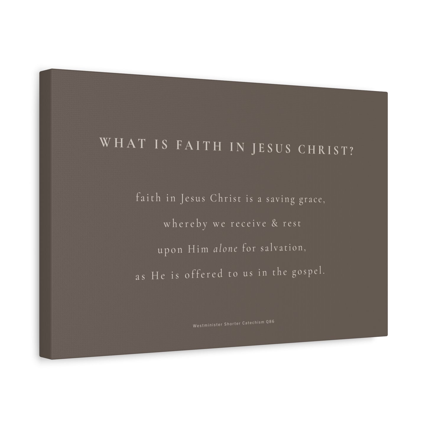 Faith in Jesus Christ Matte Canvas Wall Art — Inspirational Scripture Quote