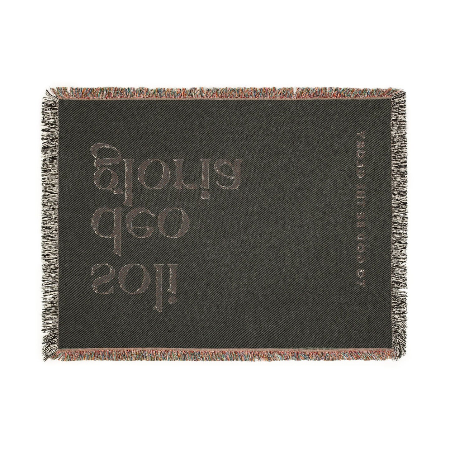 Woven Blanket — “Soli Deo Gloria” Reversible Inspirational Throw