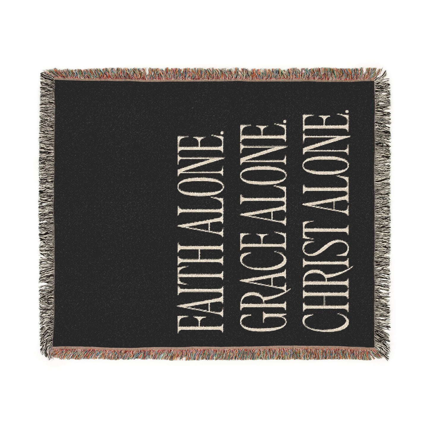 Faith, Grace & Christ Woven Blanket — Inspirational Christian Throw