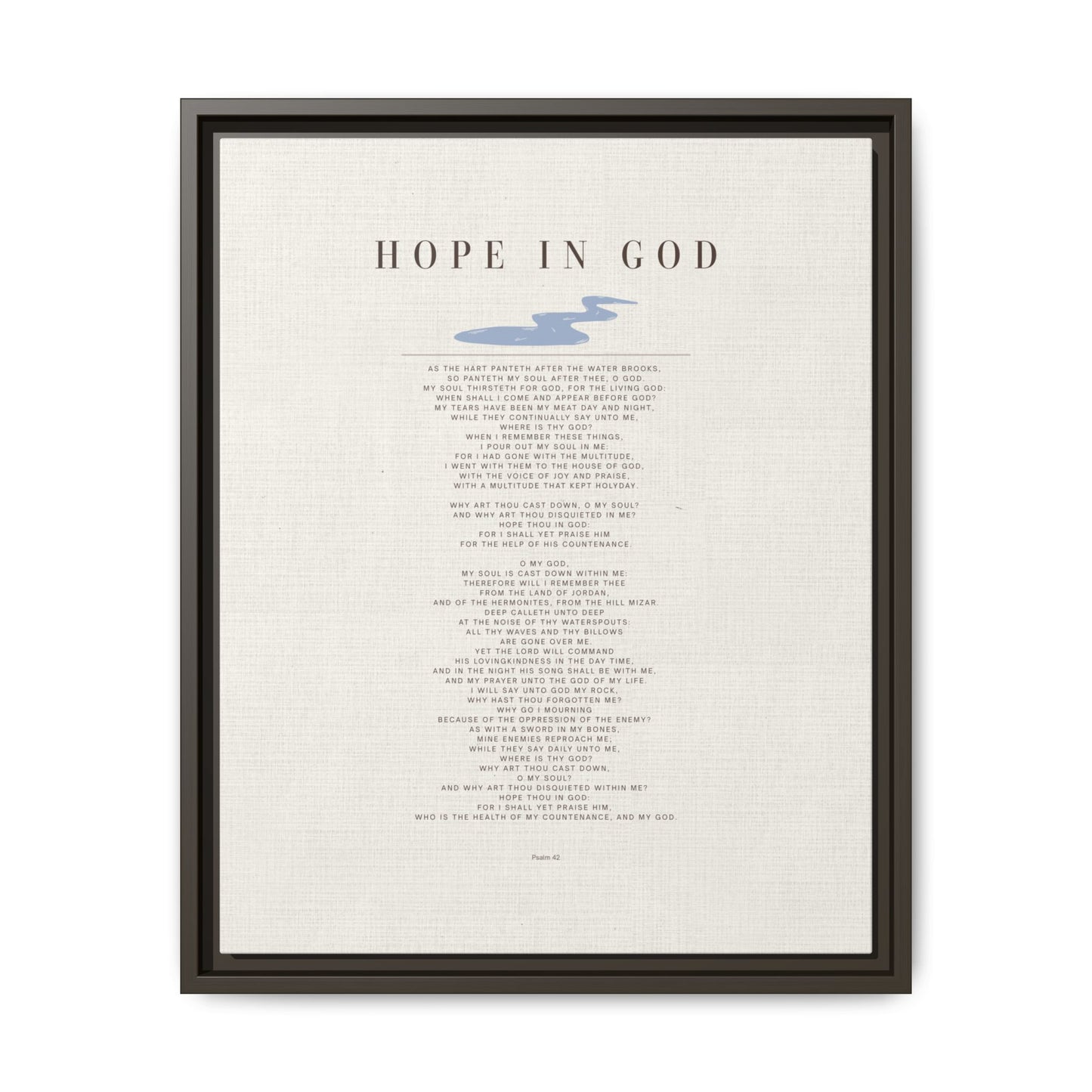 Hope in God Framed Canvas Print — Inspirational Religious Wall Art