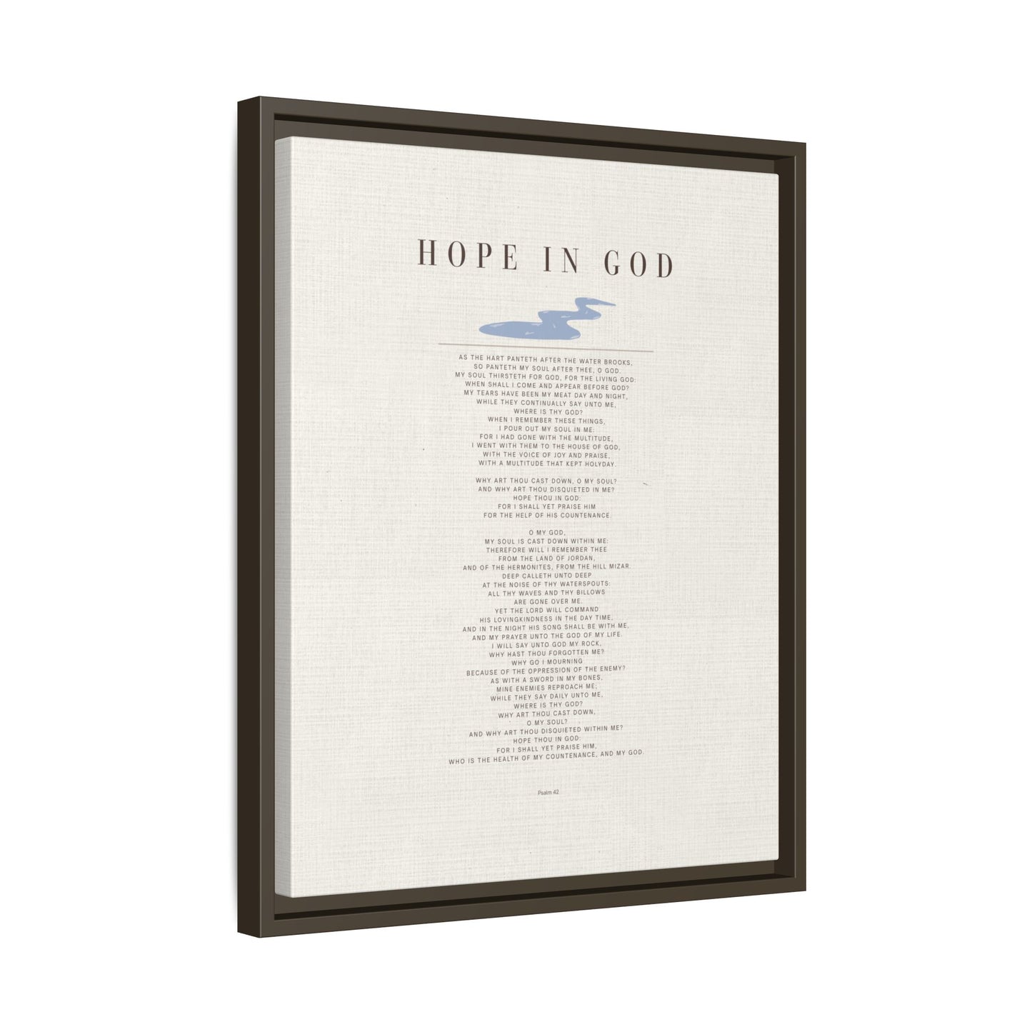 Hope in God Framed Canvas Print — Inspirational Religious Wall Art