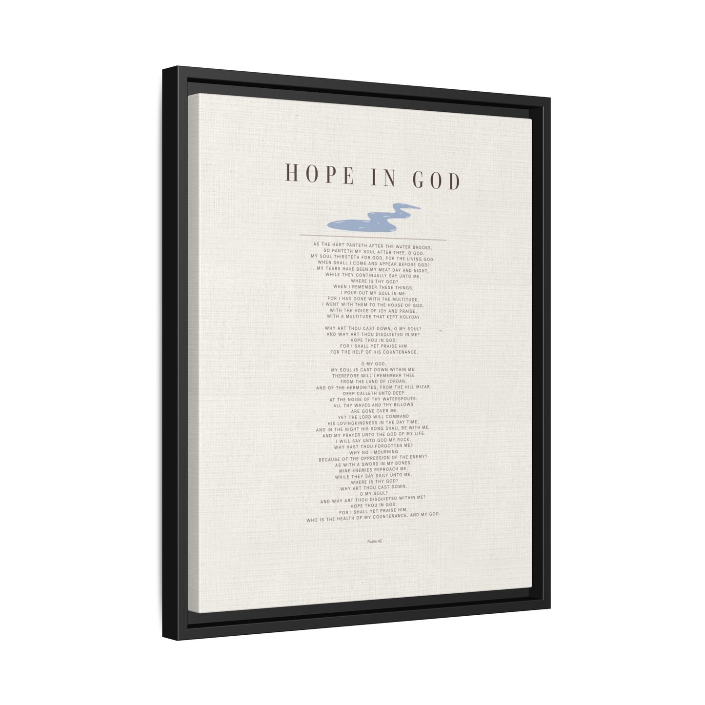 Hope in God Framed Canvas Print — Inspirational Religious Wall Art