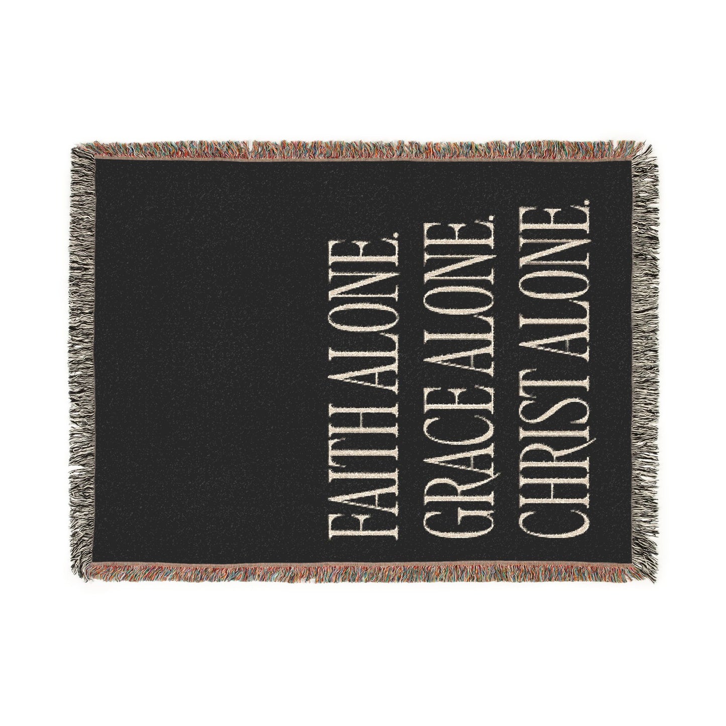 Faith, Grace & Christ Woven Blanket — Inspirational Christian Throw