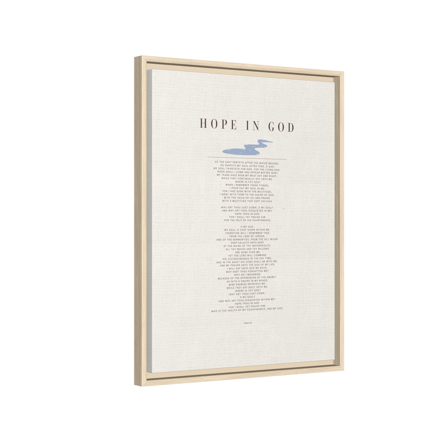 Hope in God Framed Canvas Print — Inspirational Religious Wall Art