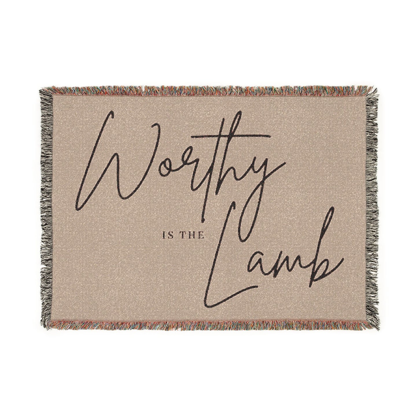 Worthy Is The Lamb Woven Blanket — Inspirational Christian Throw Blanket