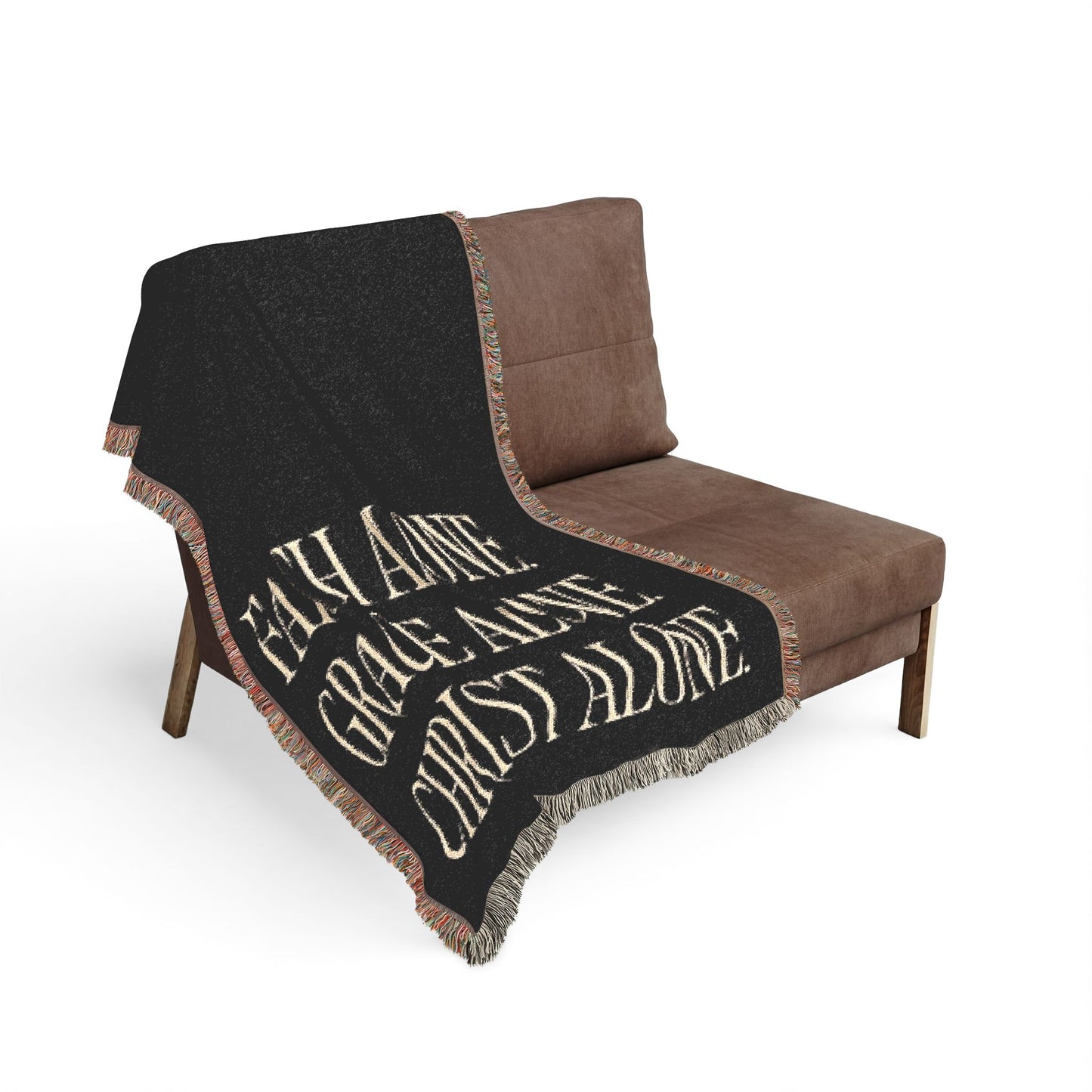 Faith, Grace & Christ Woven Blanket — Inspirational Christian Throw