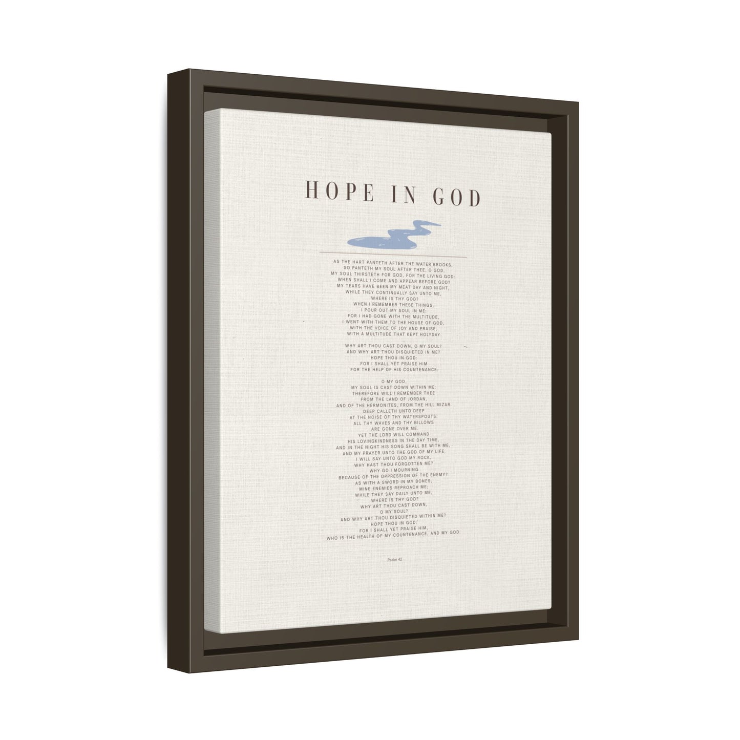 Hope in God Framed Canvas Print — Inspirational Religious Wall Art