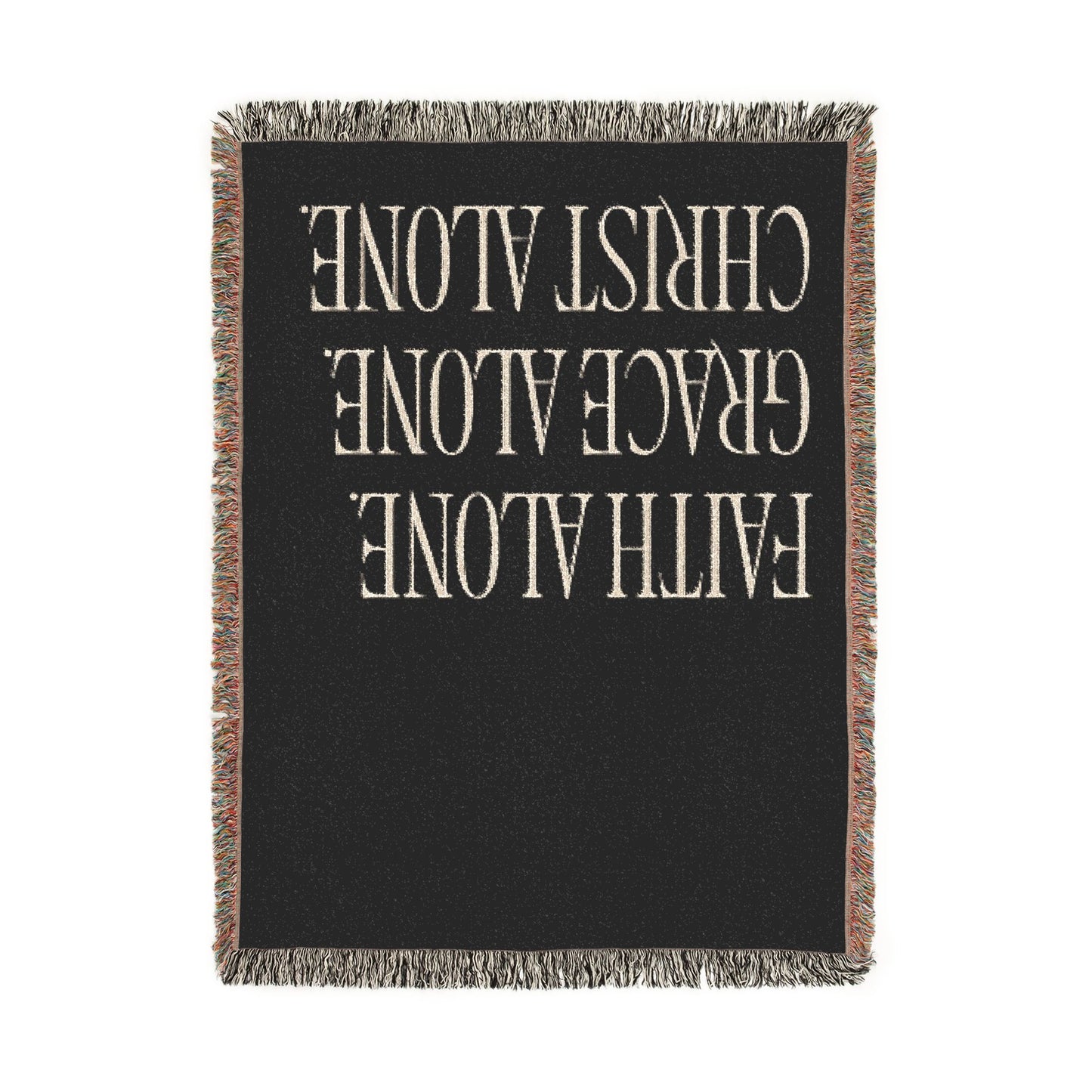 Faith, Grace & Christ Woven Blanket — Inspirational Christian Throw