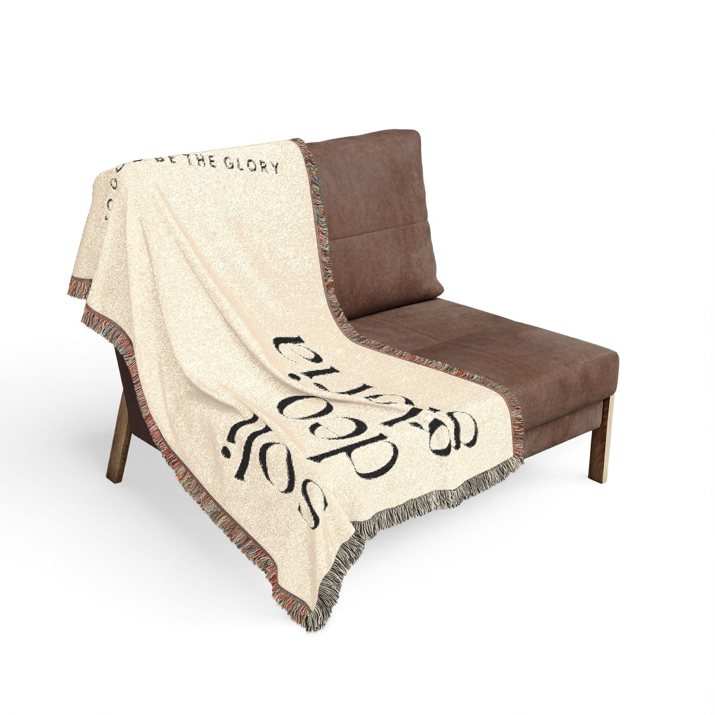 Woven Blanket — “Soli Deo Gloria” Reversible Inspirational Throw