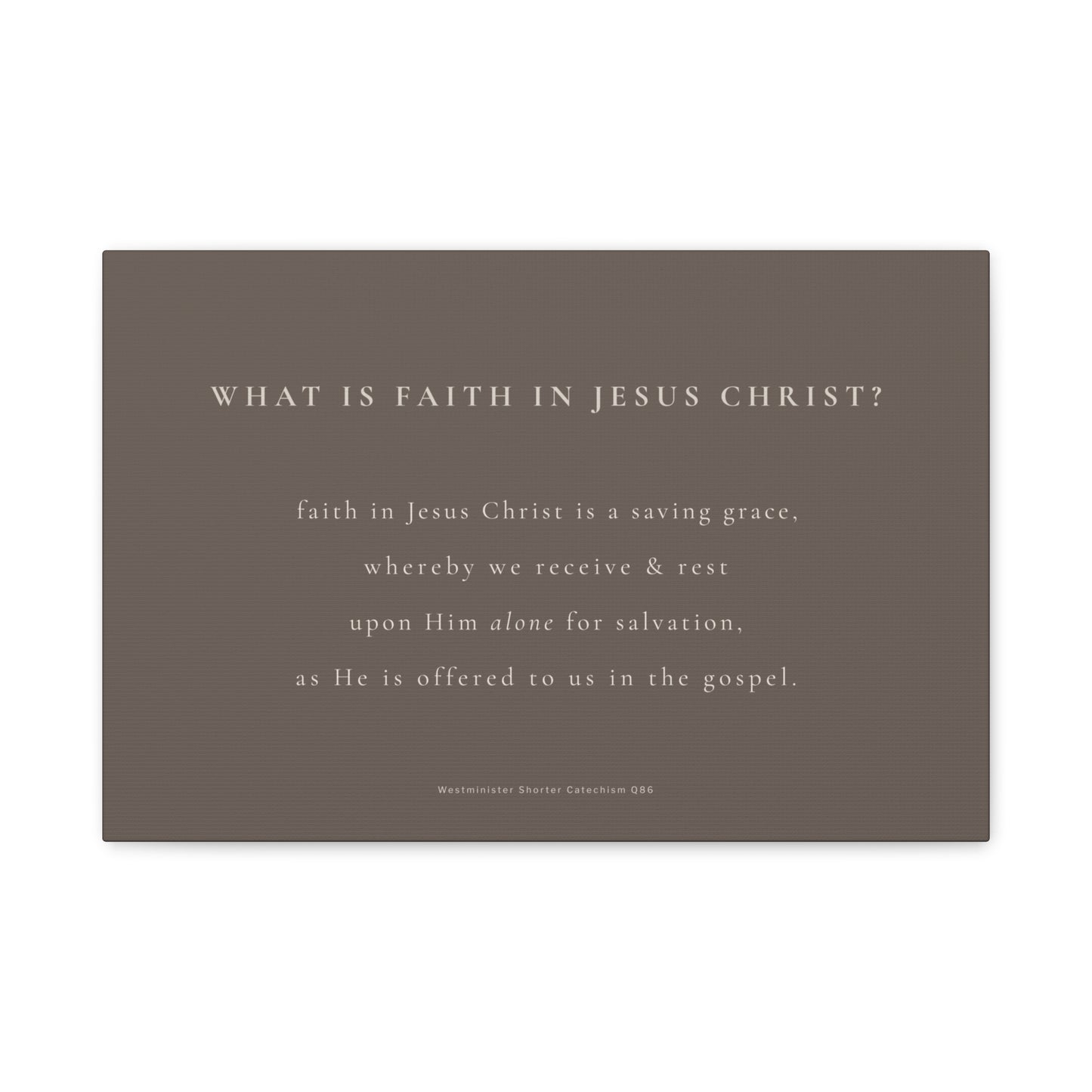 Faith in Jesus Christ Matte Canvas Wall Art — Inspirational Scripture Quote