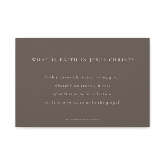 Faith in Jesus Christ Matte Canvas Wall Art — Inspirational Scripture Quote
