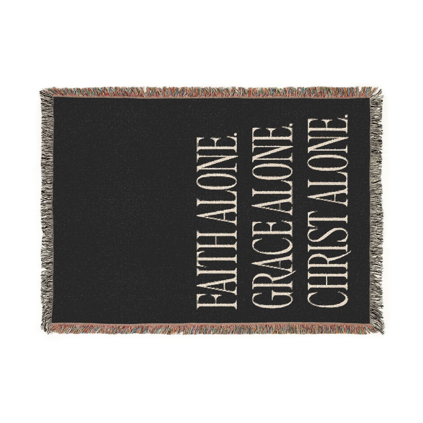 Faith, Grace & Christ Woven Blanket — Inspirational Christian Throw