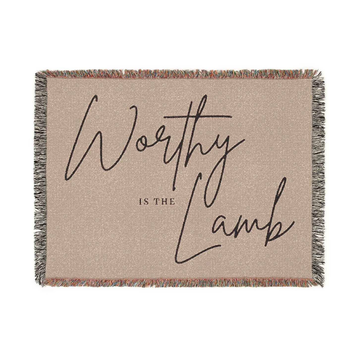 Worthy Is The Lamb Woven Blanket — Inspirational Christian Throw Blanket