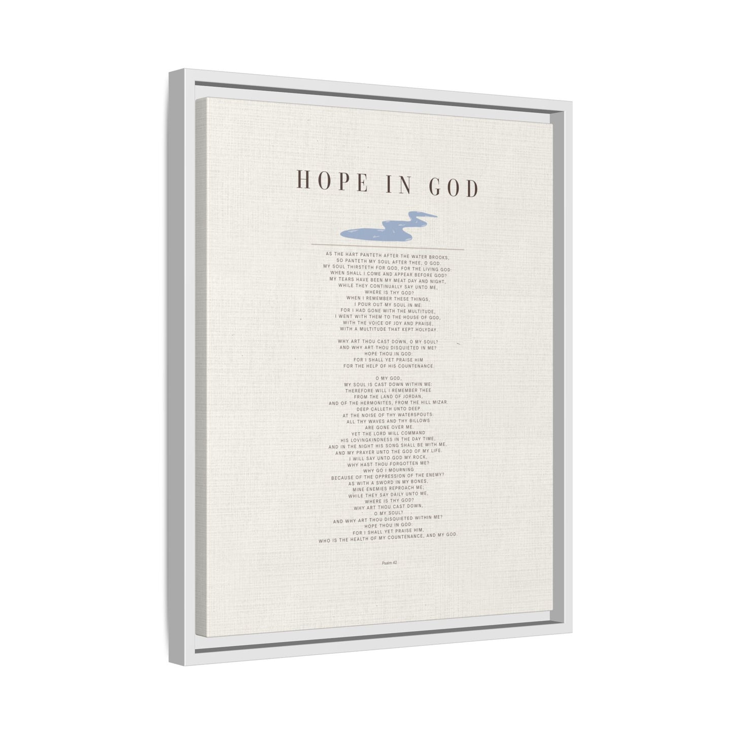 Hope in God Framed Canvas Print — Inspirational Religious Wall Art