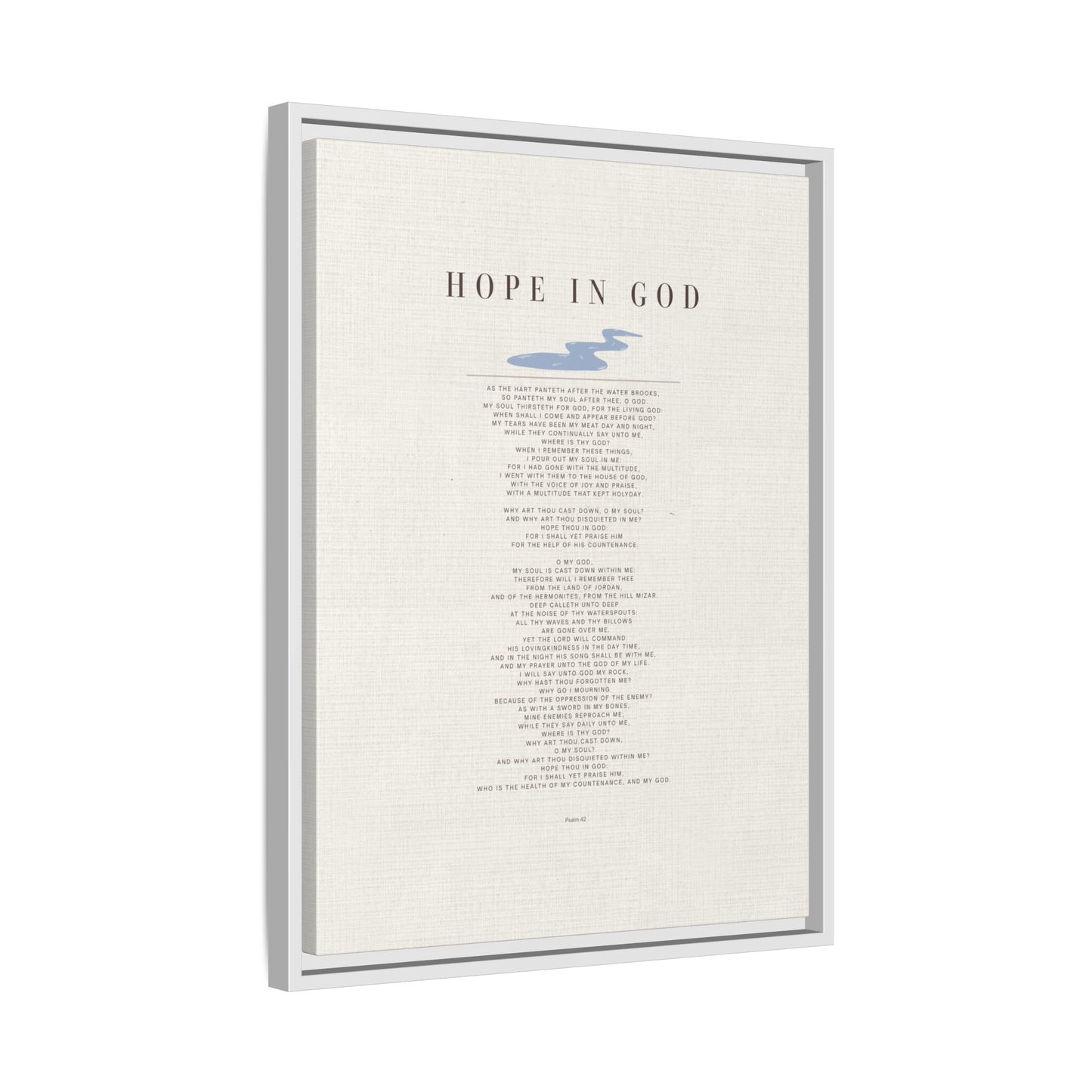 Hope in God Framed Canvas Print — Inspirational Religious Wall Art