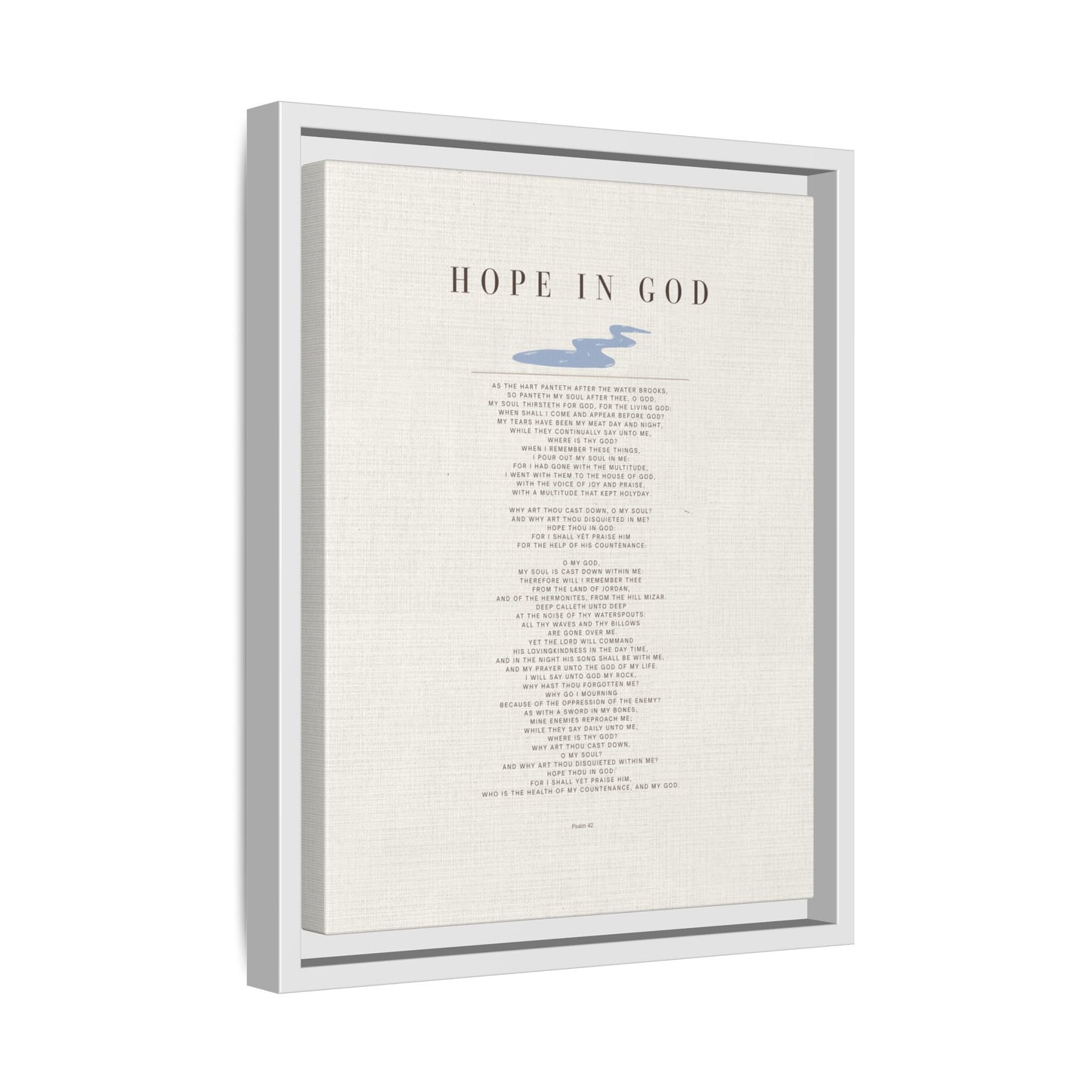 Hope in God Framed Canvas Print — Inspirational Religious Wall Art