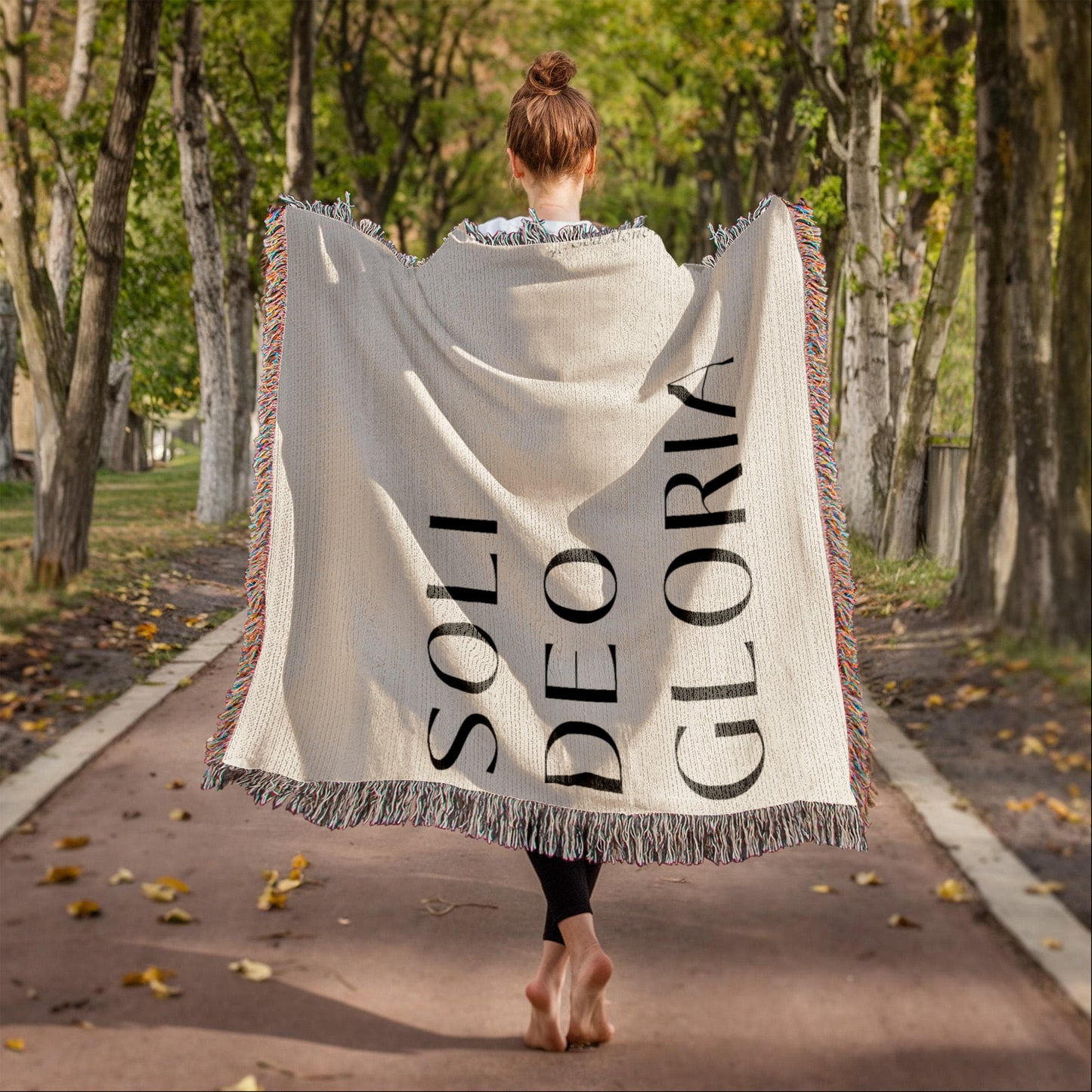 Soli Deo Gloria Cotton Throw, Modern Faith Home Decor, Religious Gift, Reformation Quote Blanket